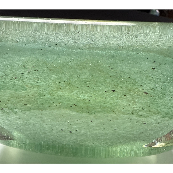 MCM Barovier Toso Eugenio or Aborigeni Art Glass Square Bowl Ashtray Gold Jade - Picture 14 of 16